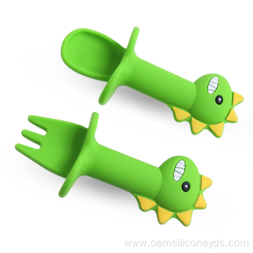 BPA-Free Dinosaur First Training Baby Utensils